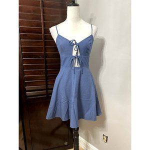 Bcbgeneration Womens Fit & Flare Dress Blue Navy Stretch Mini Sleeveless XS New